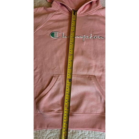 Y2K Champion Soft Pink Hoodie With Front Pocket And Soft Fleece Girls Size Med - Picture 5 of 9